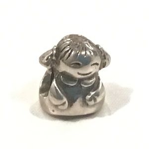 Authentic PANDORA LITTLE GIRL Charm/Bead Sterling Silver - Retired ALE Series